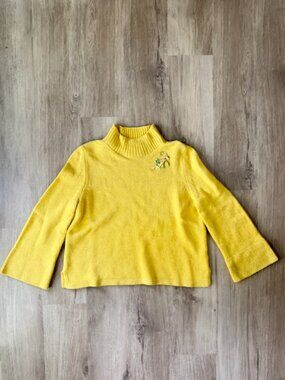 Le Lion Sequin Grasshopper Mock Neck Sweater L